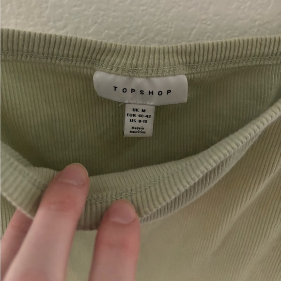 Cropped size medium sage green tank top from topshop! - Picture 2 of 3